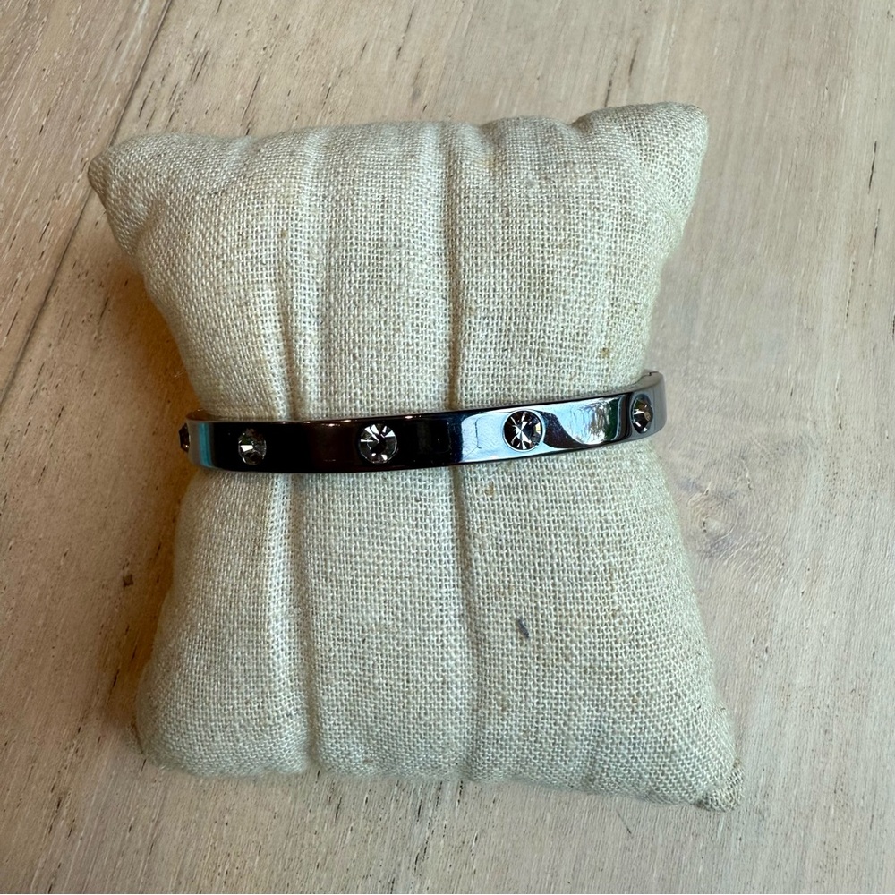 Park Lane Jewelry Hematite Jewel Bracelet Black Rhinestones